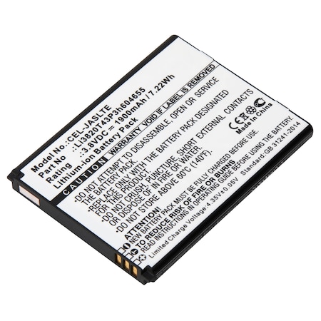 Ultralast Cell Phone Battery, ZTE Jasper Lte, Z718, Z718TL, Li3820T43P3h604655 CEL-JASLTE